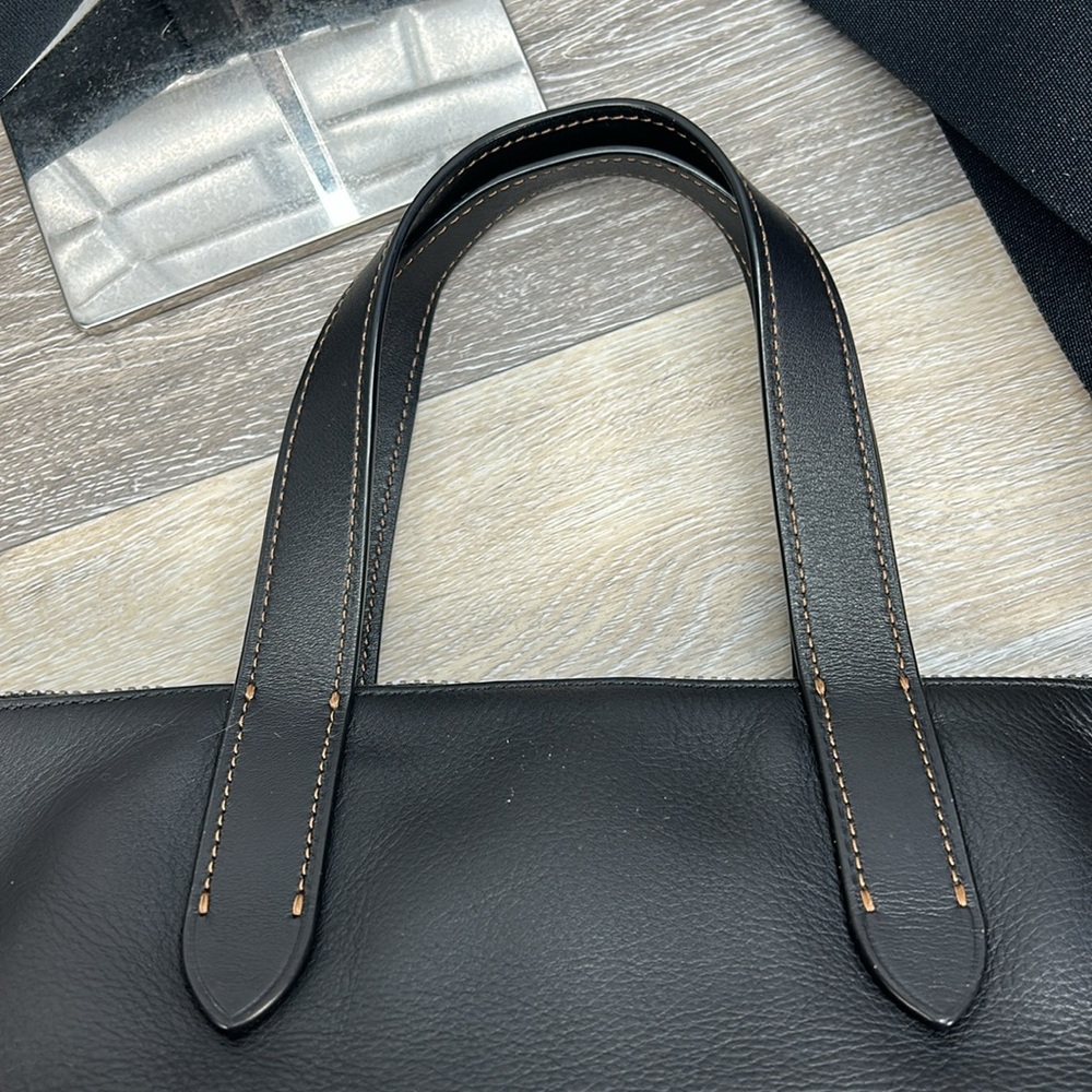 Coach Black Leather Tote Bag - Picture 10 of 16